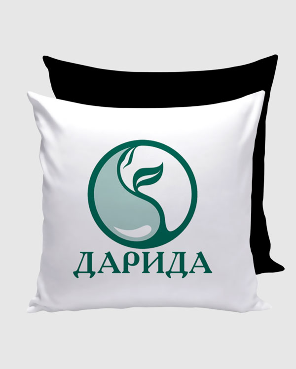 Подушка черная для печати фото надпись логотип брендирование